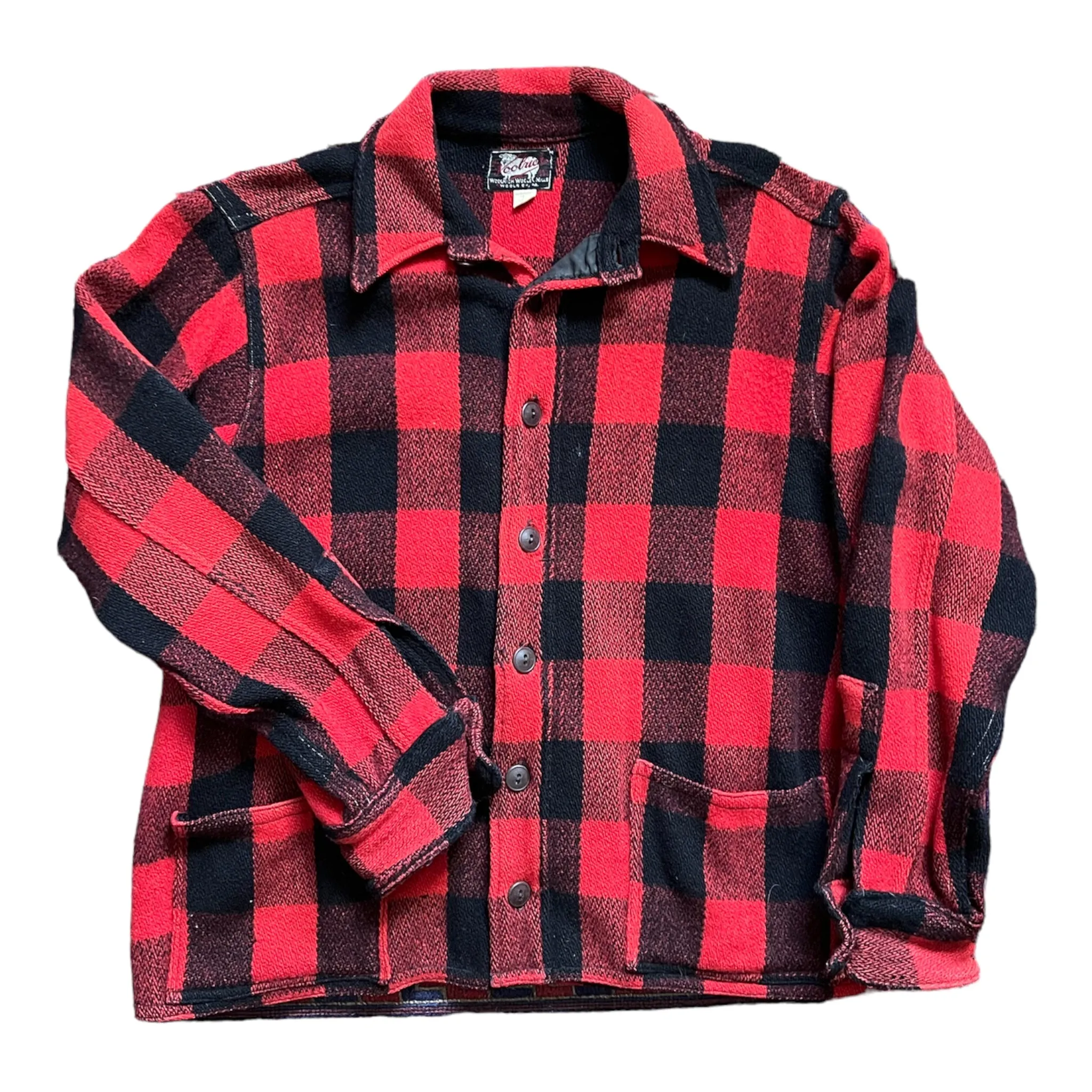 1940s Woolrich Buffalo Plaid Chore Shirt