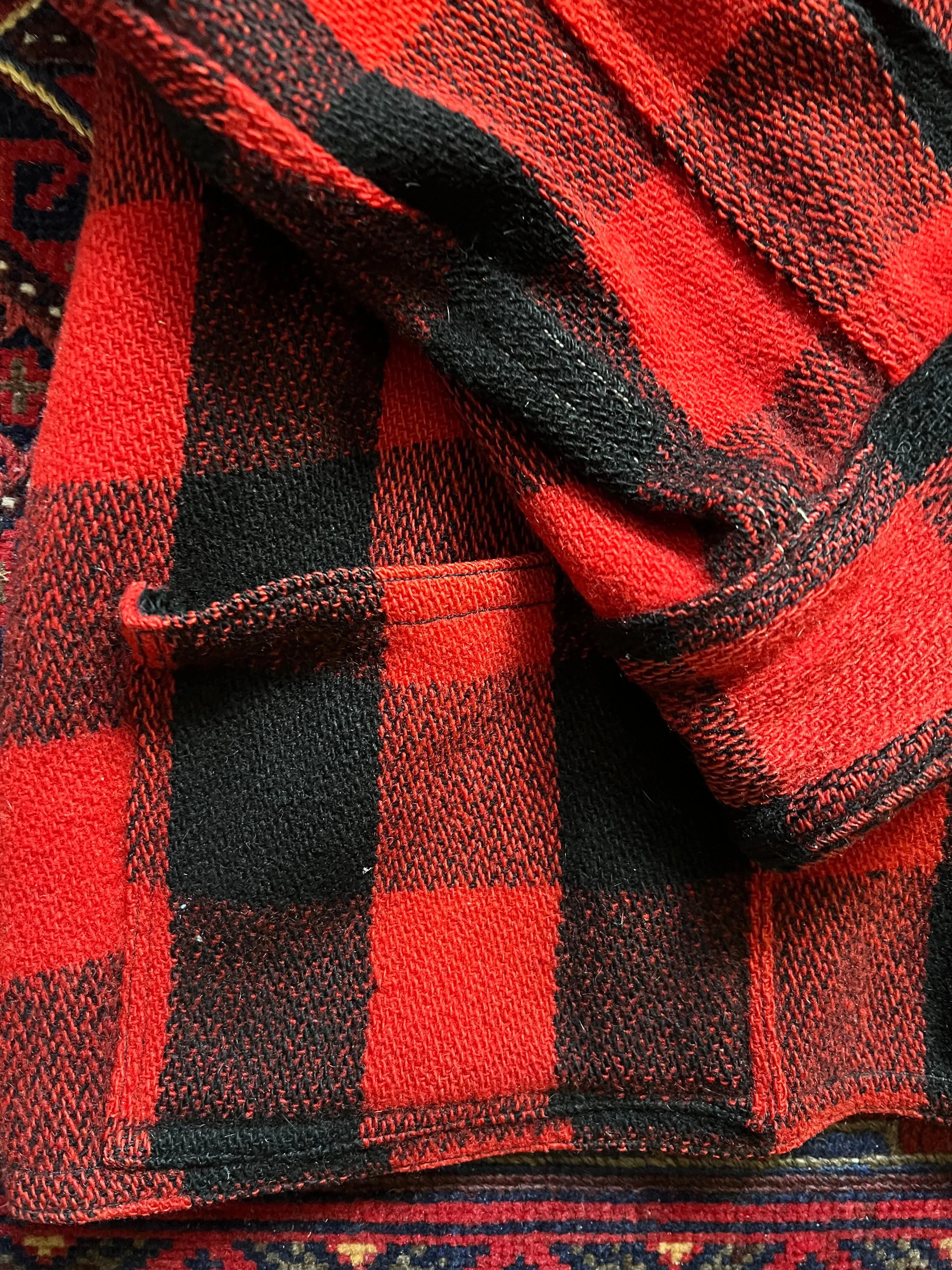 1940s Woolrich Buffalo Plaid Chore Shirt