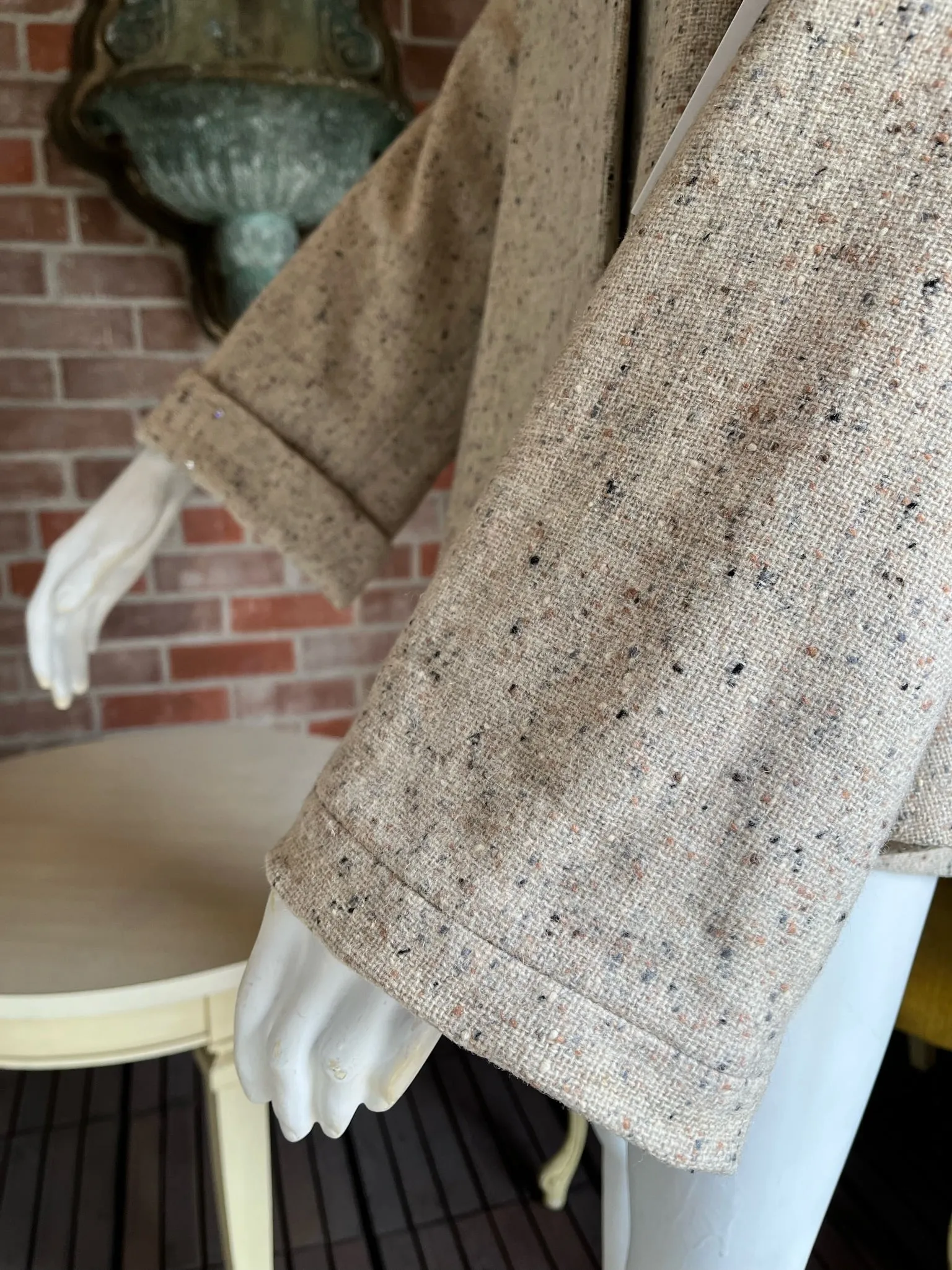 1950s Wool Tweed Rhinestone Jacket