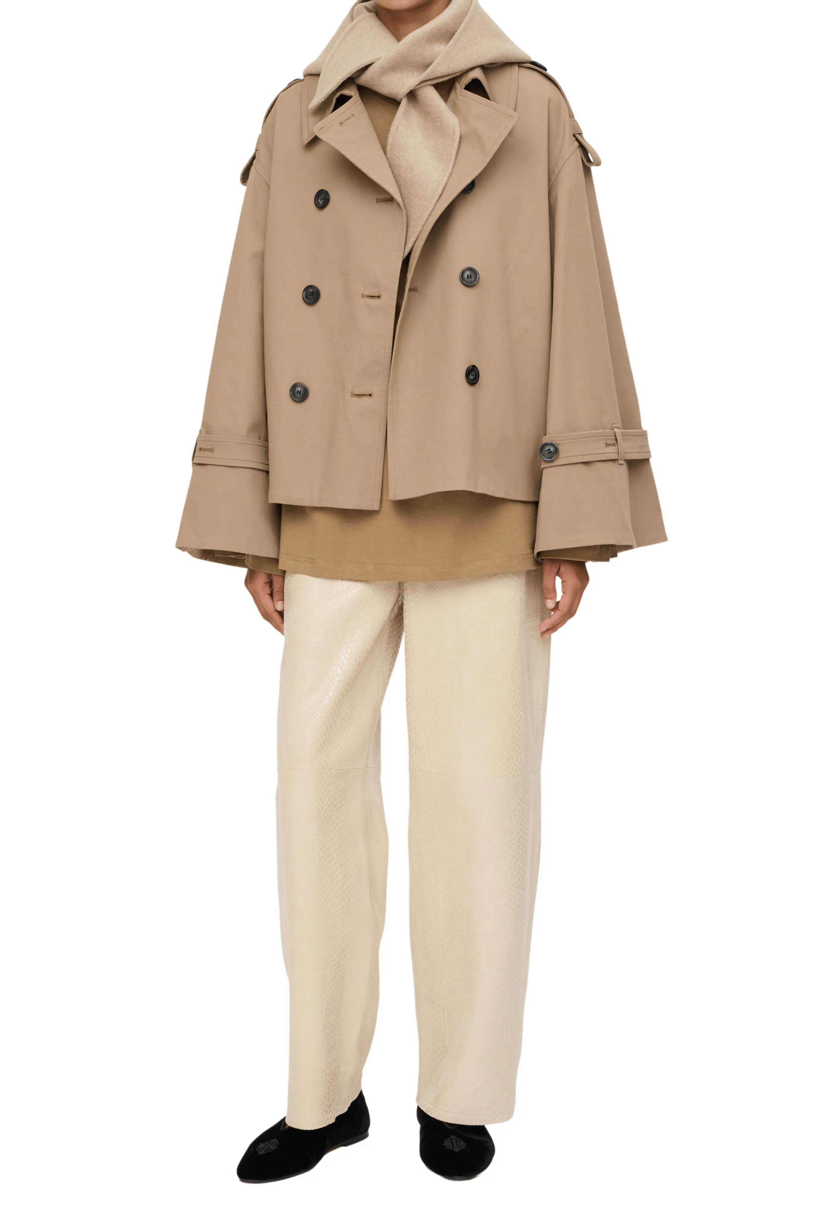 Alisandra Cropped Trench Jacket