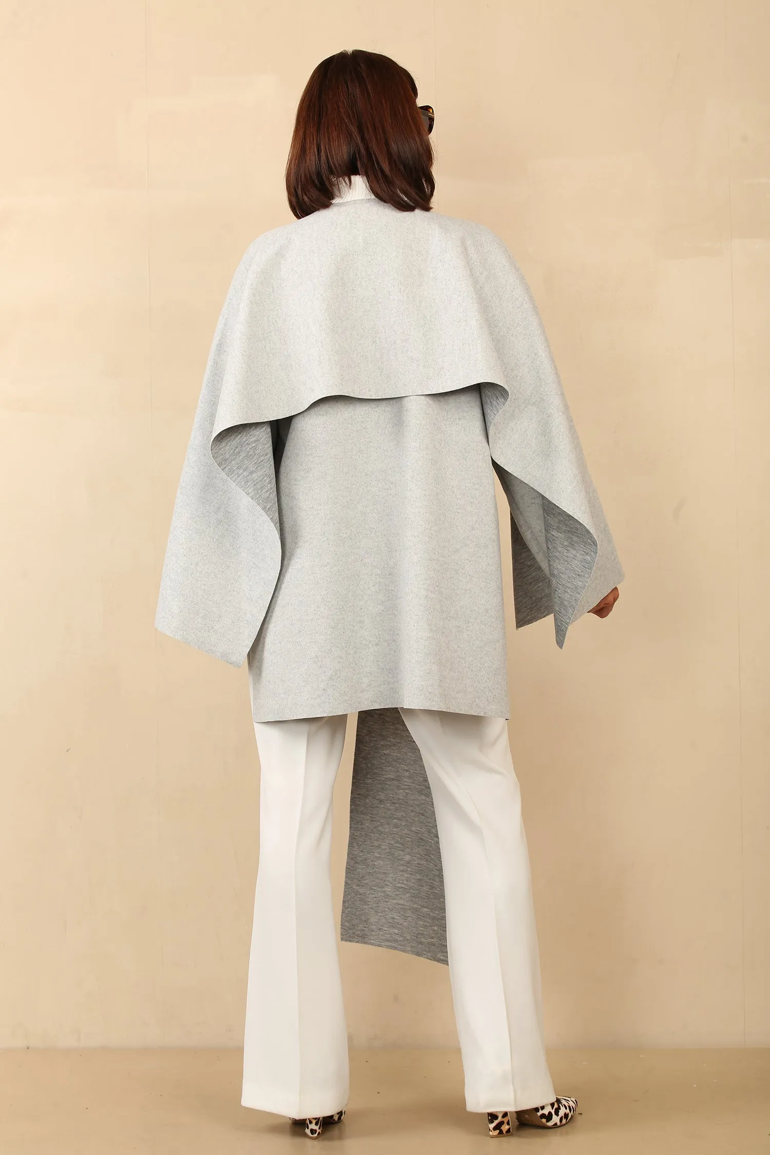 ANNABELLE CAPE COAT - GREY