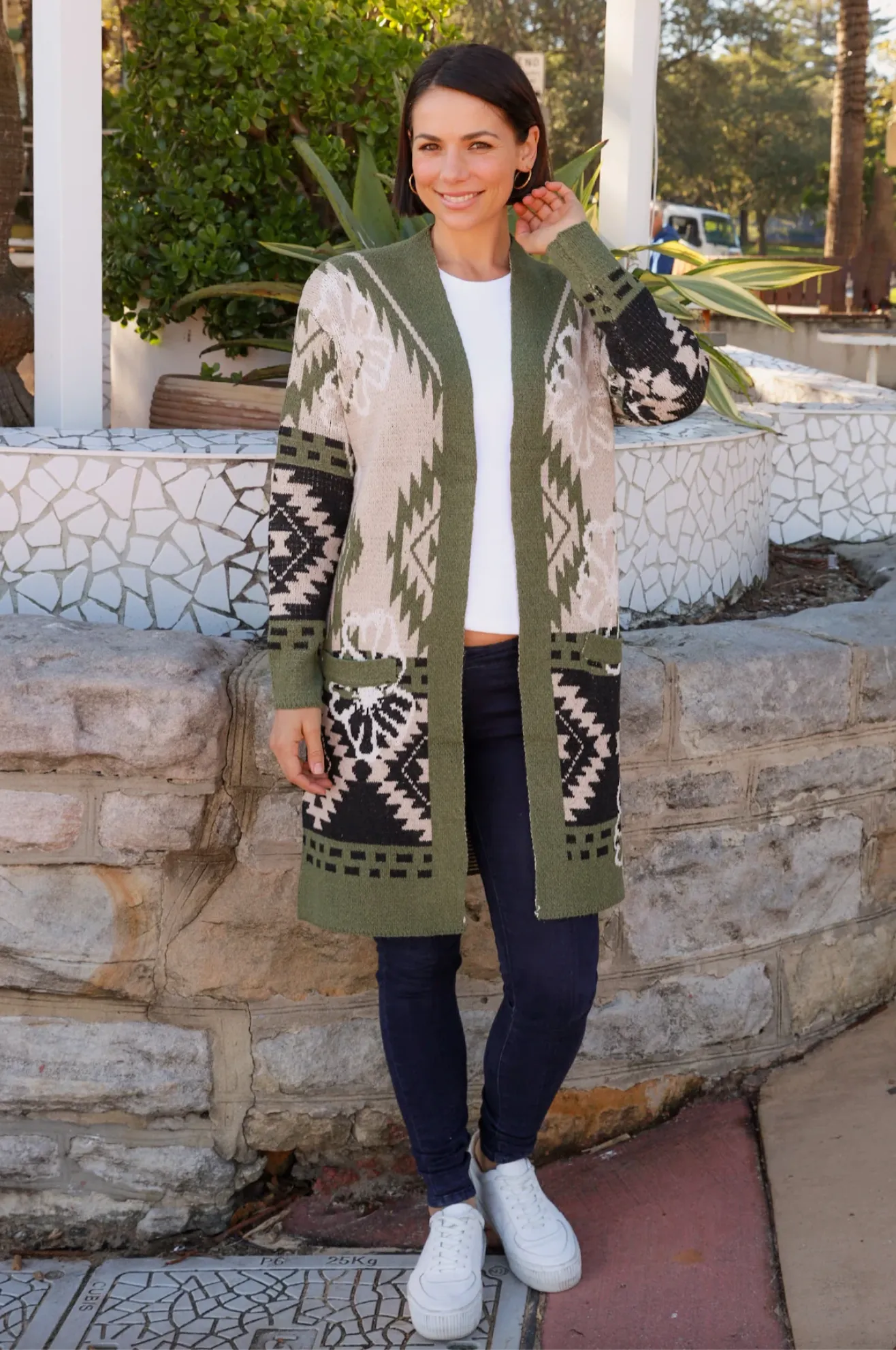 Aztec Knitted Coat