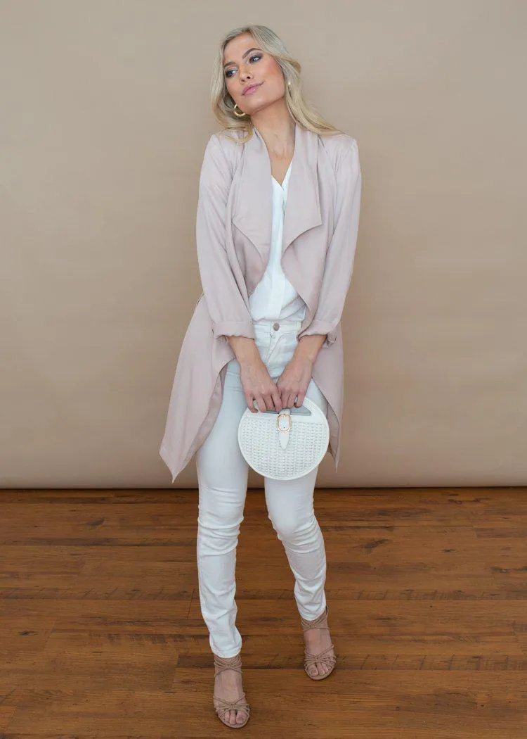 BB Dakota Blush Pink Let it Rain Trench Coat