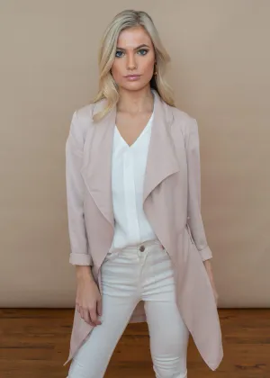 BB Dakota Blush Pink Let it Rain Trench Coat