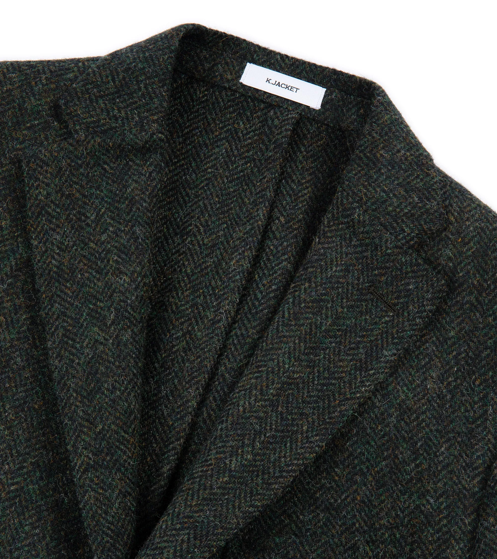 Boglioli Shetland Wool Herringbone K Jacket: Green