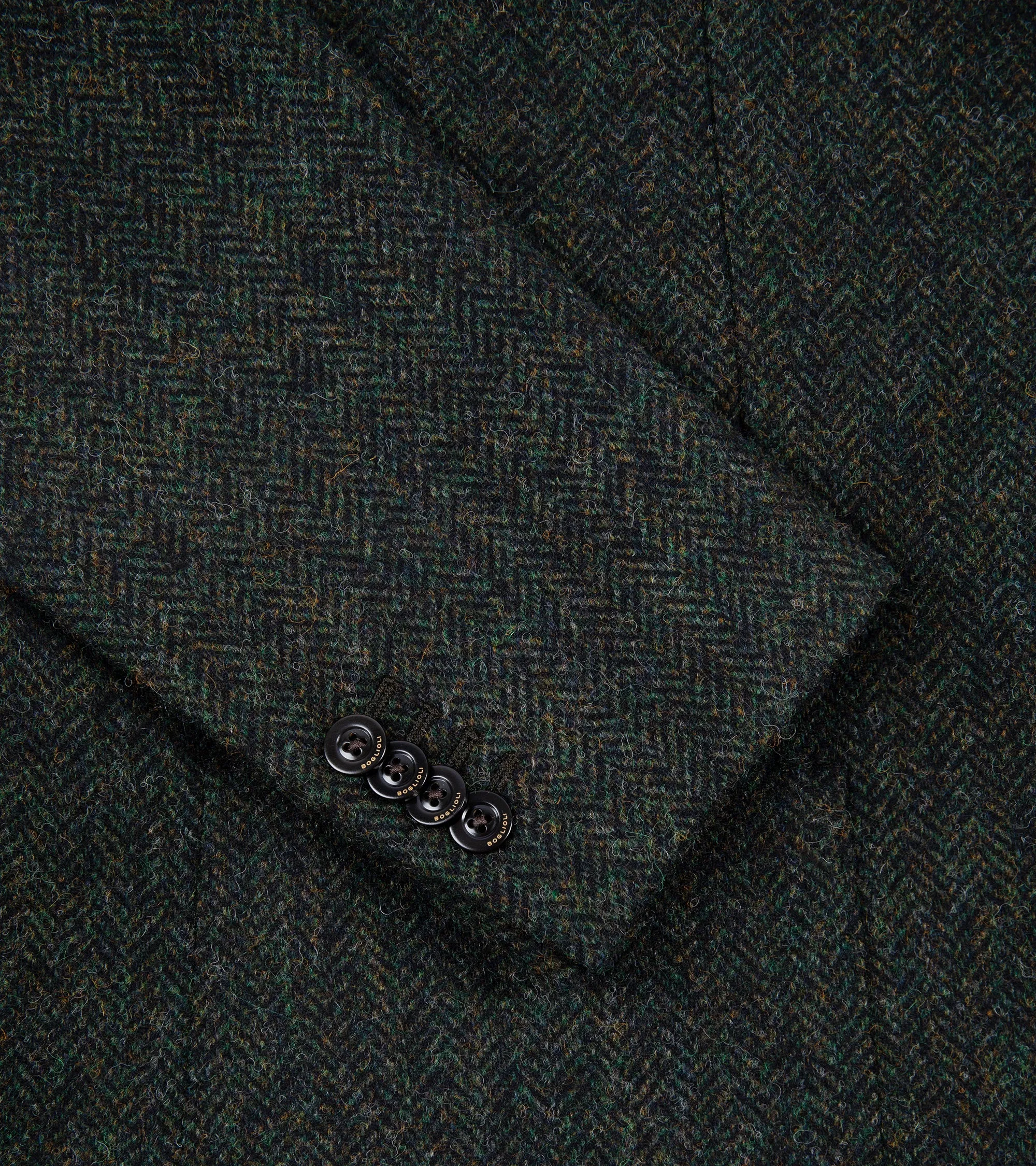 Boglioli Shetland Wool Herringbone K Jacket: Green