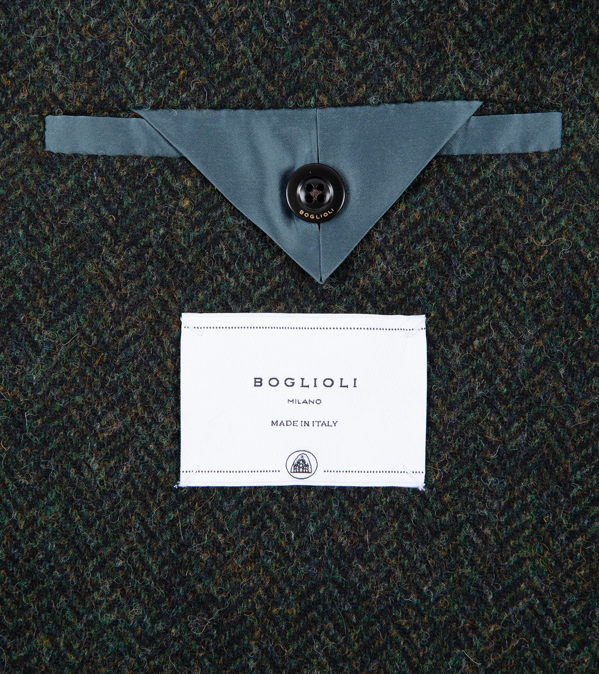 Boglioli Shetland Wool Herringbone K Jacket: Green