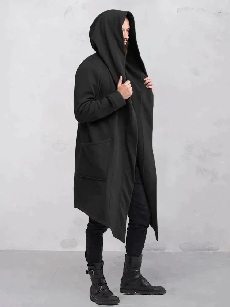 cardigan hooded cape coat