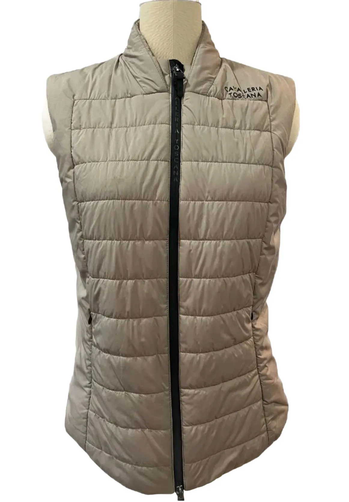 Cavalleria Toscana Women's Puffer P P Vest in Tan Light Beige / Size Medium