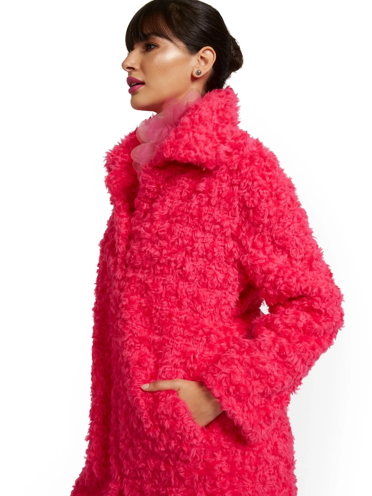 Curly Faux-Fur Coat