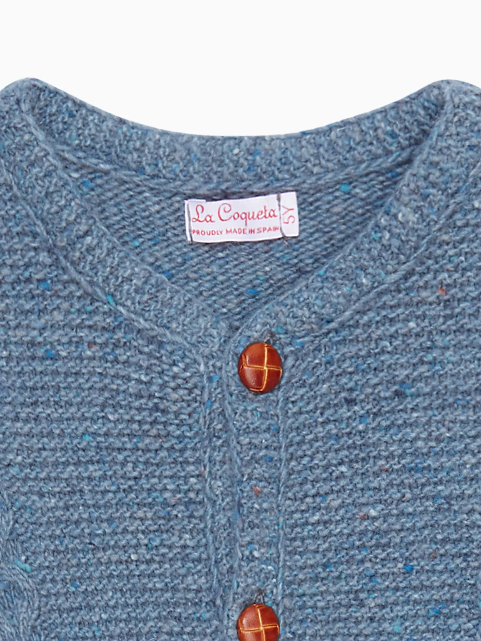 Dusty Blue Zas Merino Boy Cardigan