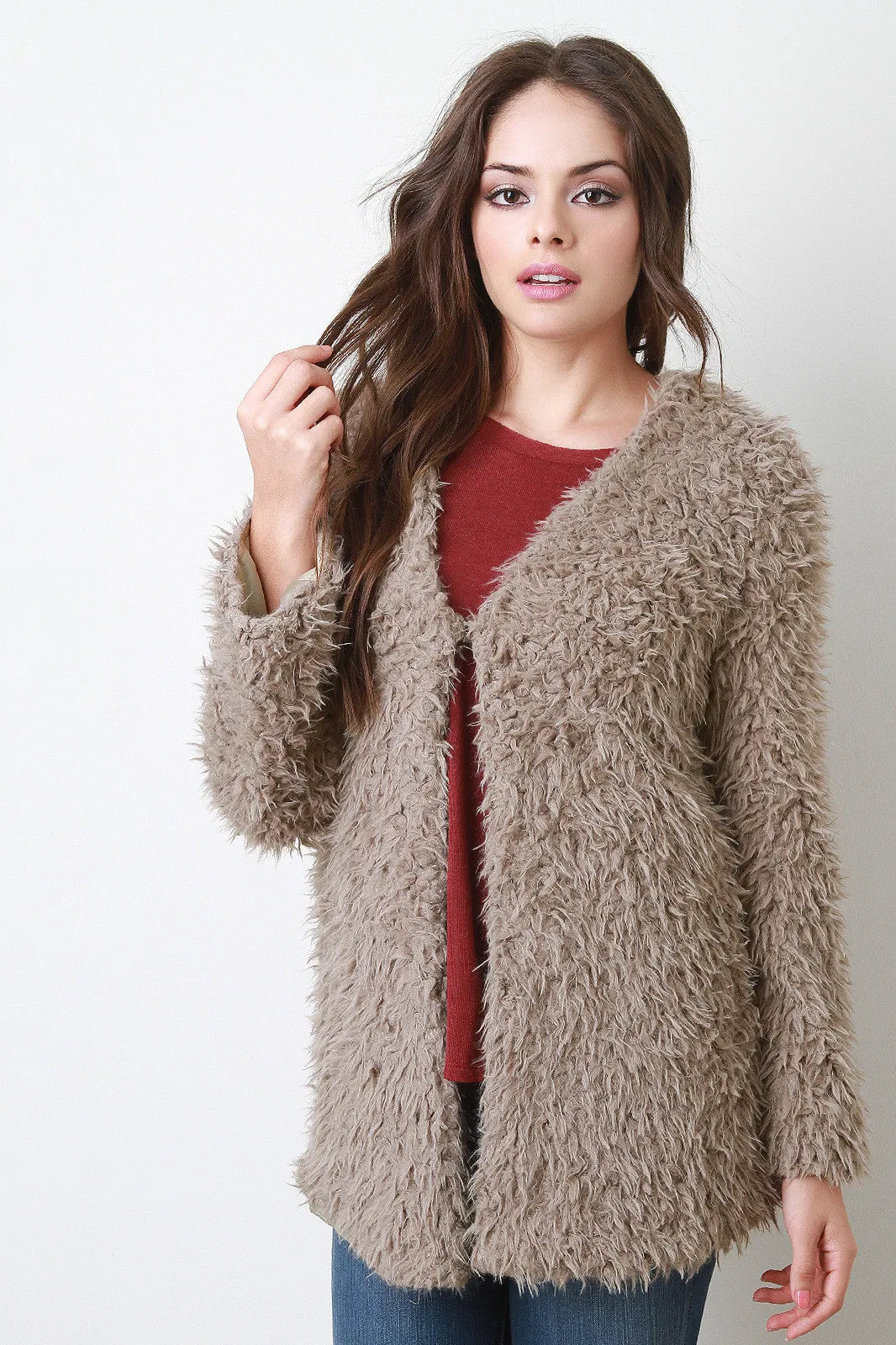 Faux Fur Texture Coat