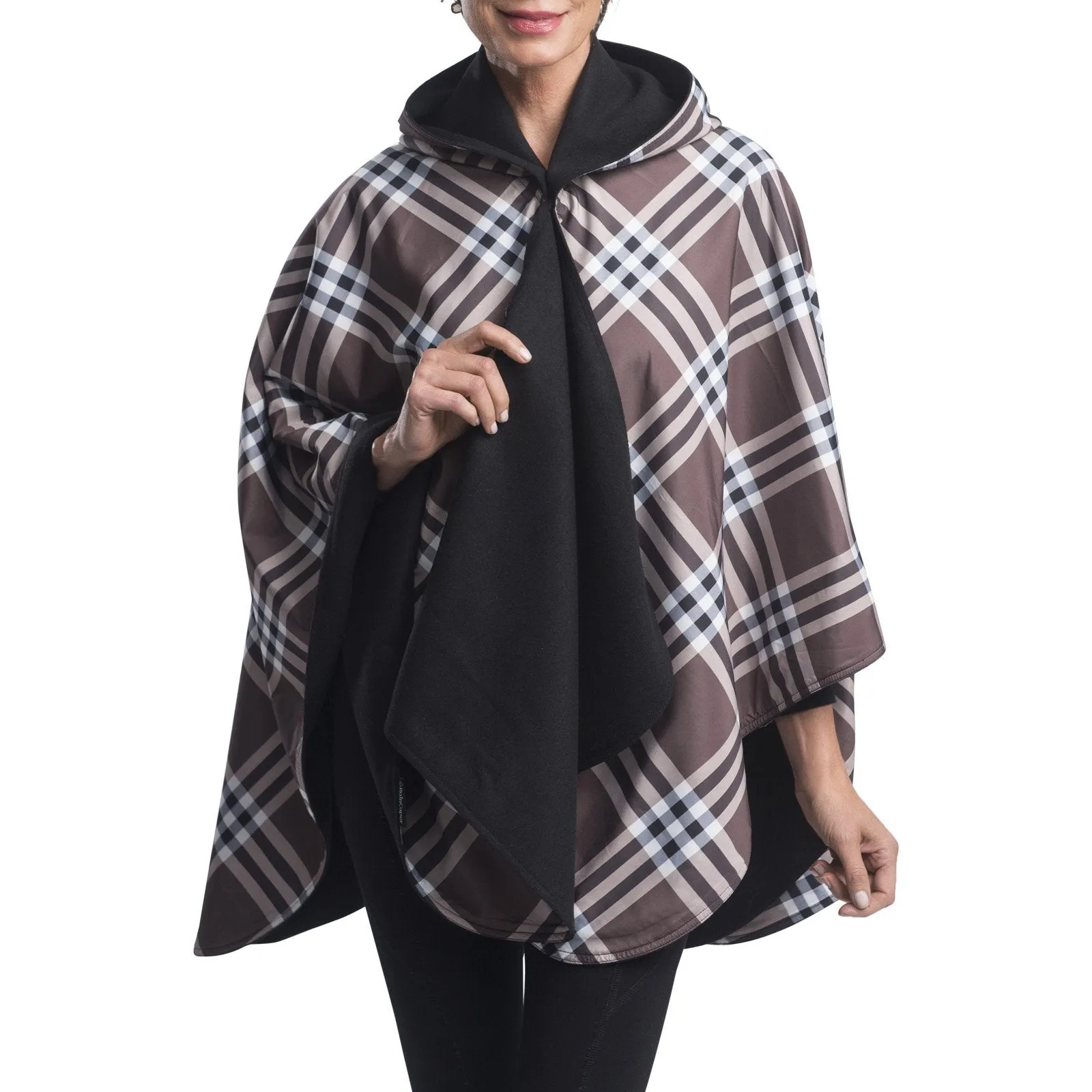 GG Raincaper Black With Coco Plaid