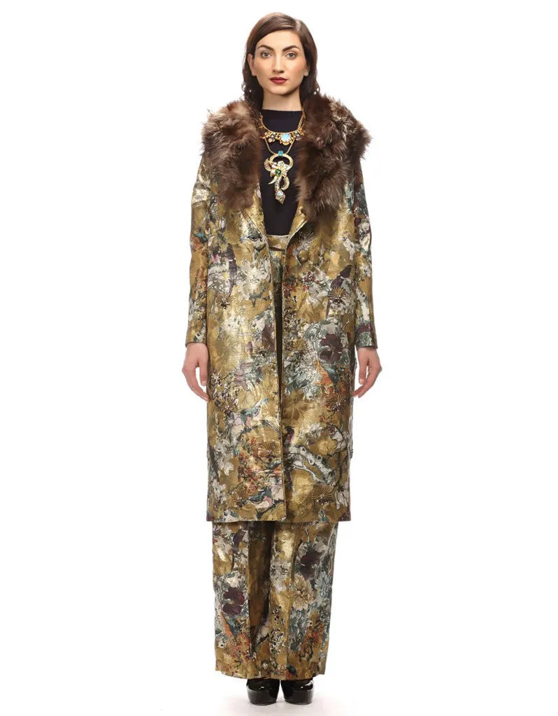 Hemant and Nandita Long Jacquard Jacket