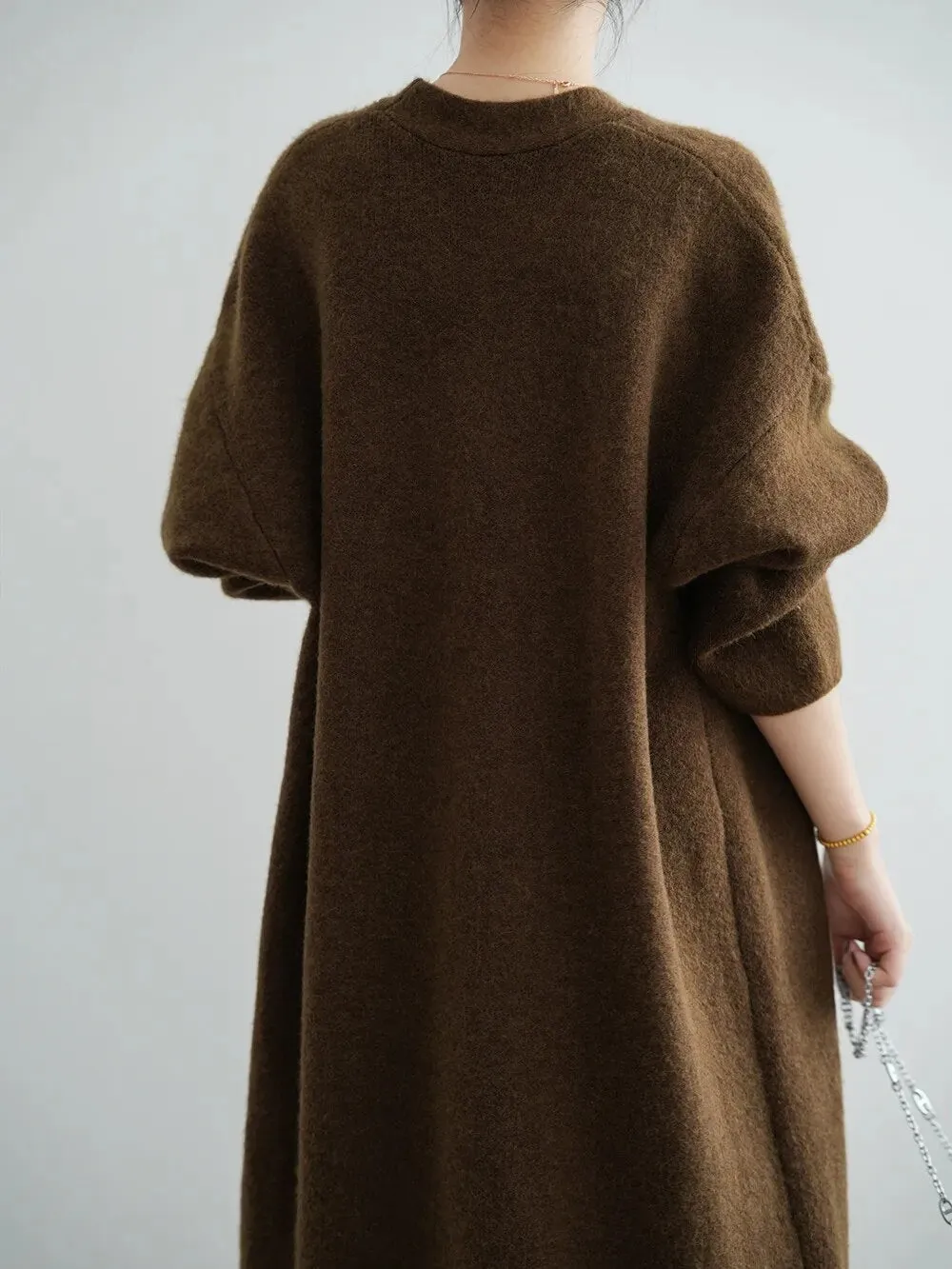 [Korean Style] High Quality Solid Color Chunky Long Cardigan