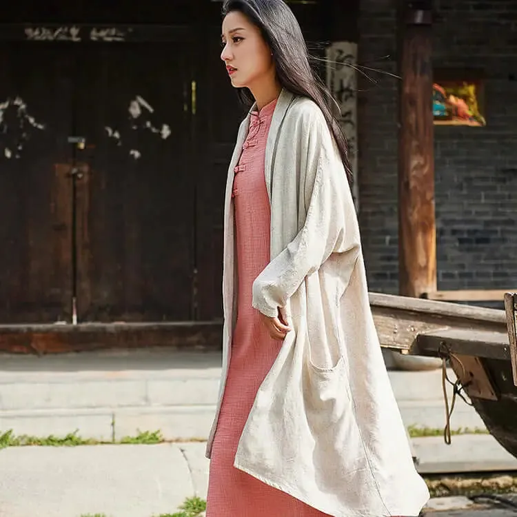 linen trench coat womens - Elegant Spring and Autumn Attire