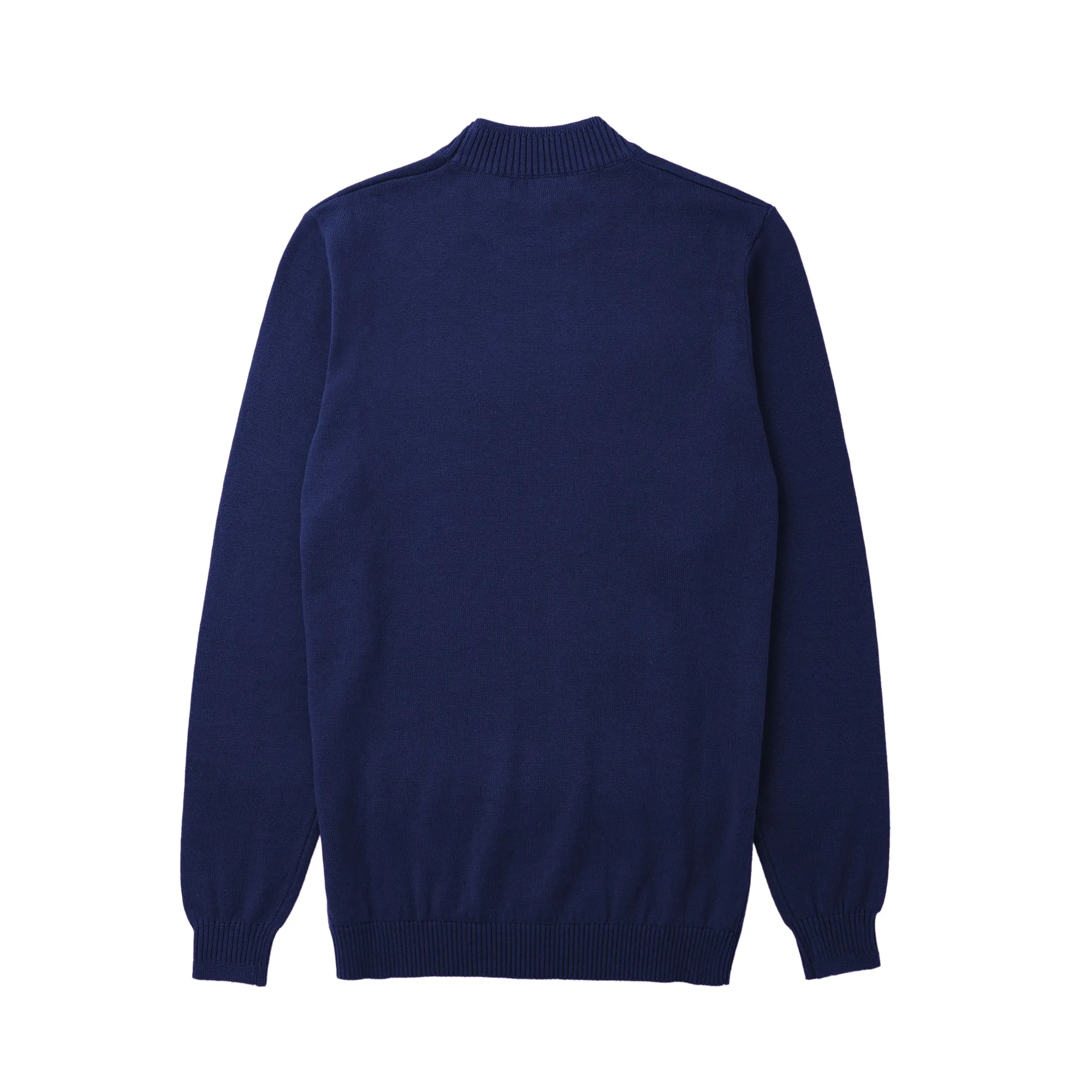 Long Sleeve Mock Neck Sweater by Lorenzo Franco - Navy