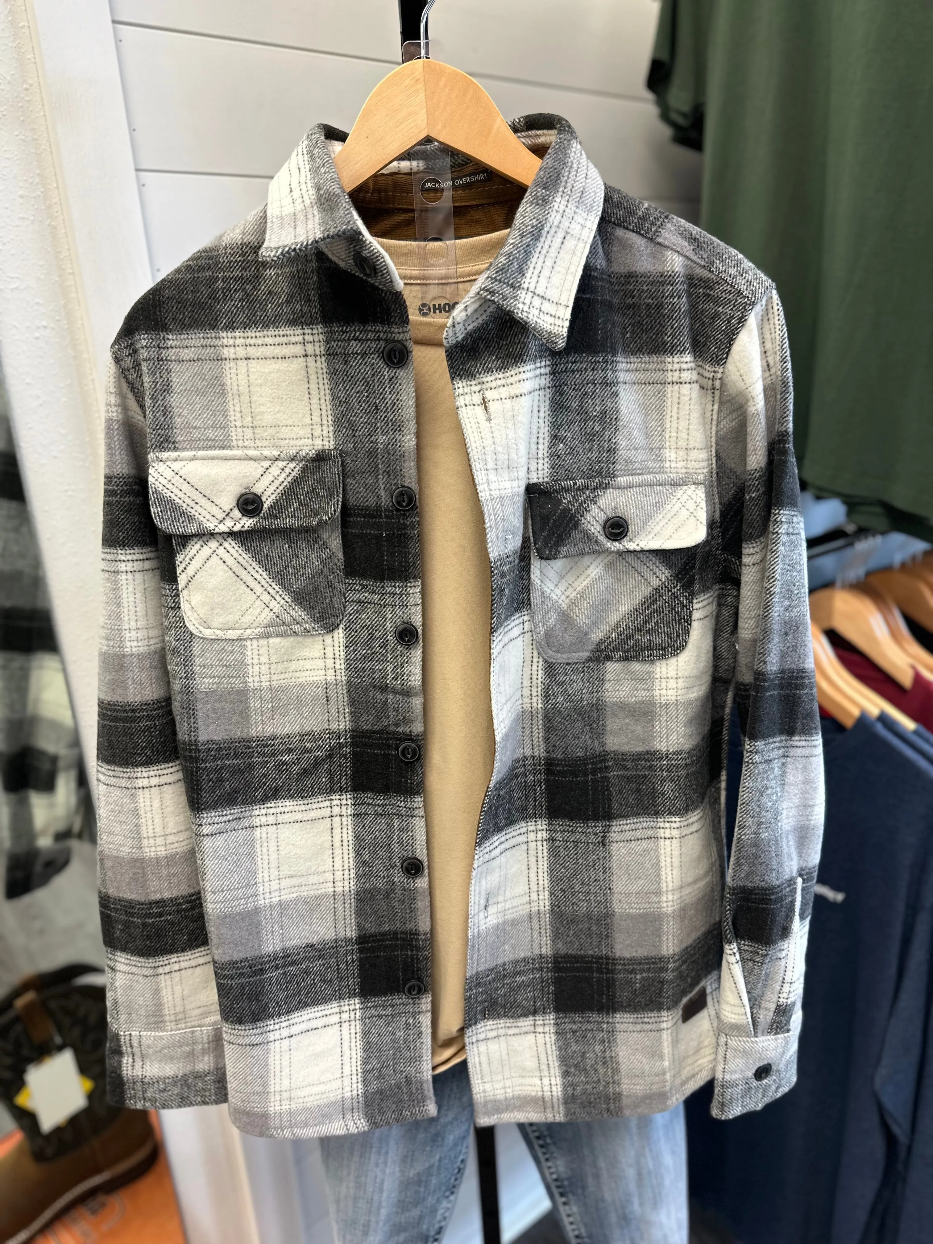 Men's Grey Plaid Flannel