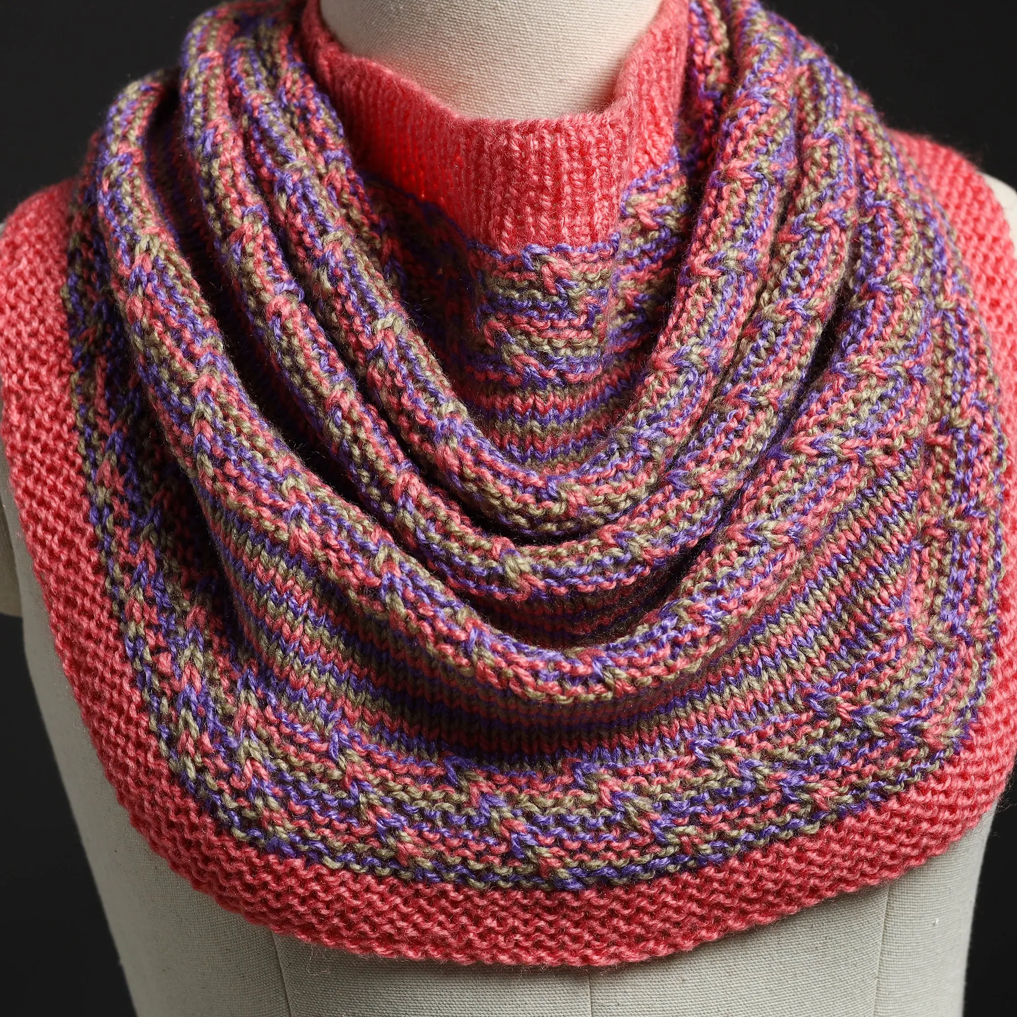 Multicolor - Kumaun Hand Knitted Woolen Cowl 103