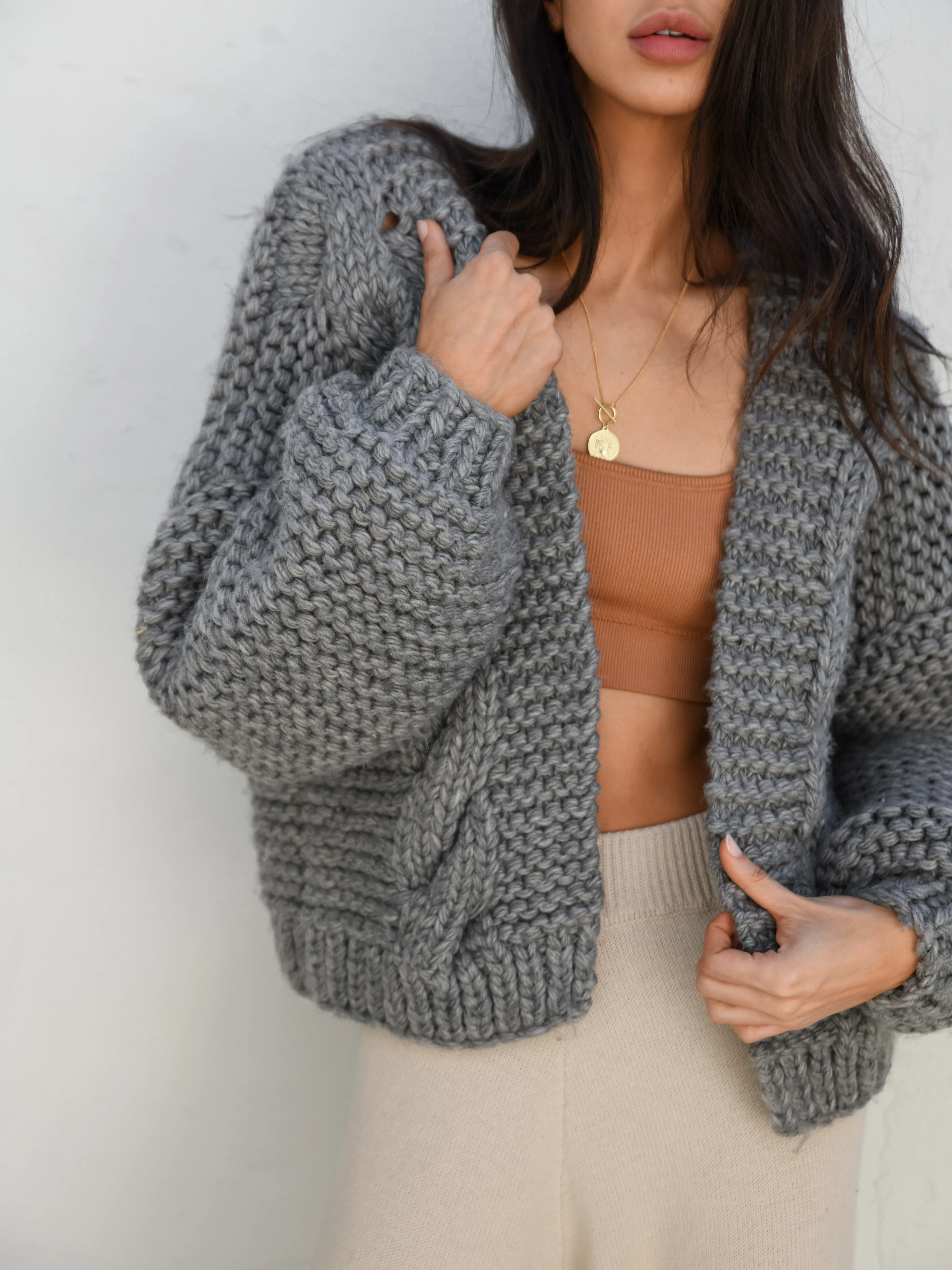 Nia Cable Hand Knitted Cardigan