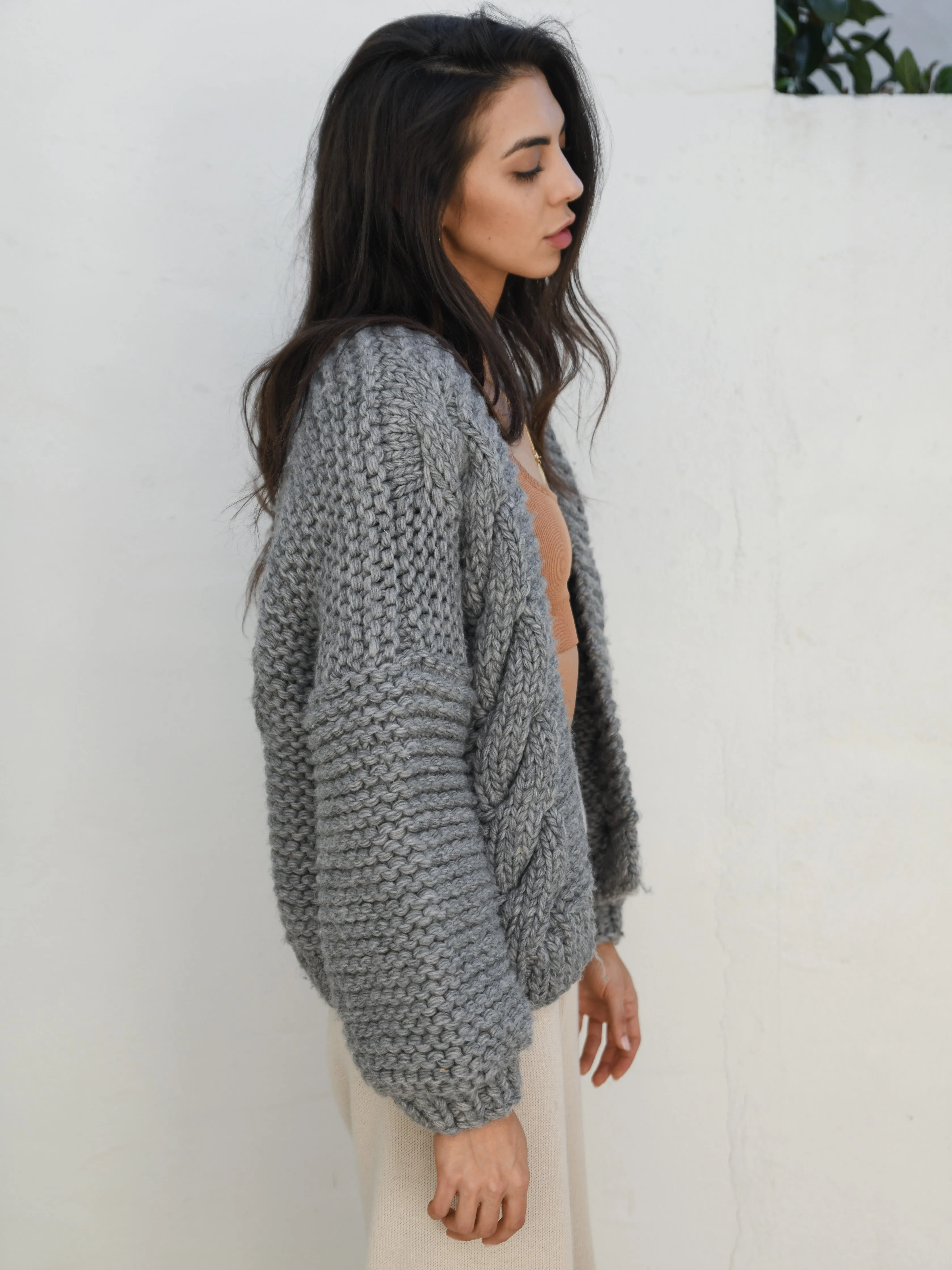 Nia Cable Hand Knitted Cardigan