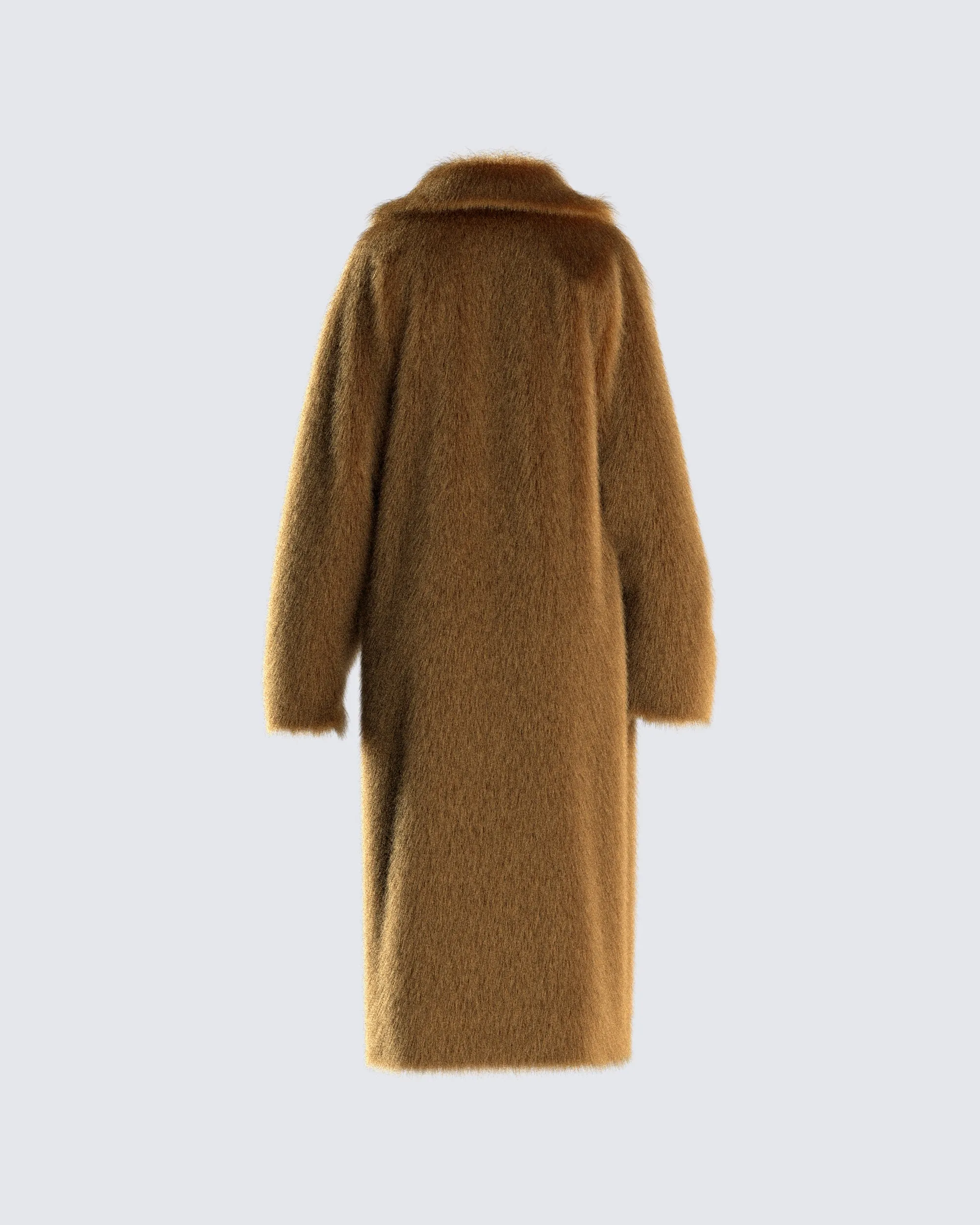 Parker Camel Vegan Fur Coat