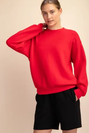 REAL RED RED SCUBA MOCK SWEATSHIRT