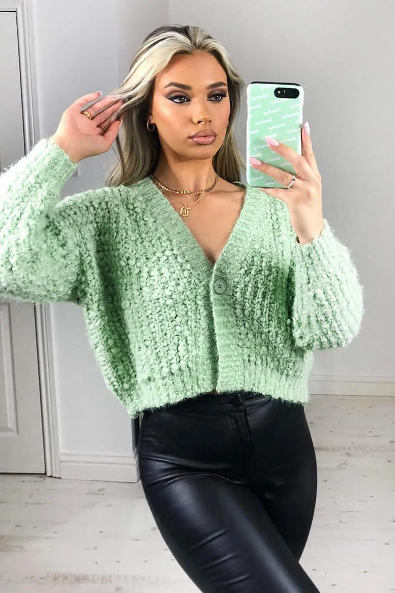 Sage Chunky Knit Cardigan