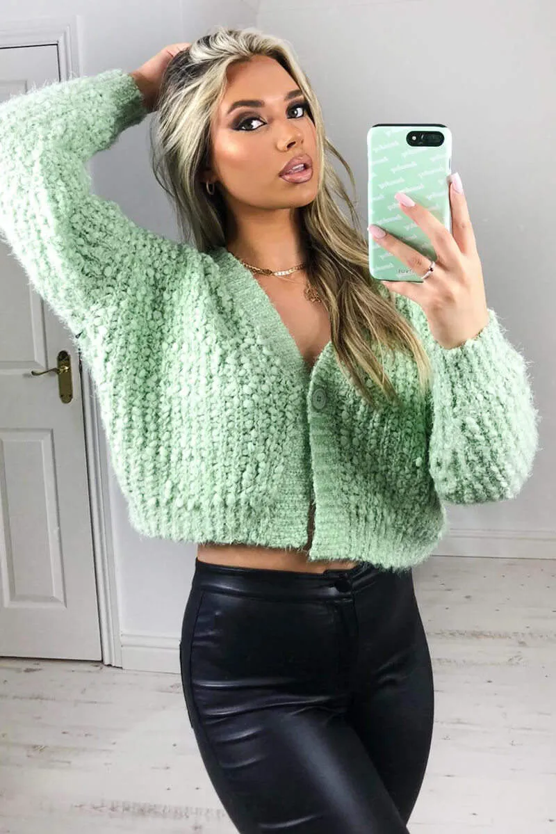 Sage Chunky Knit Cardigan