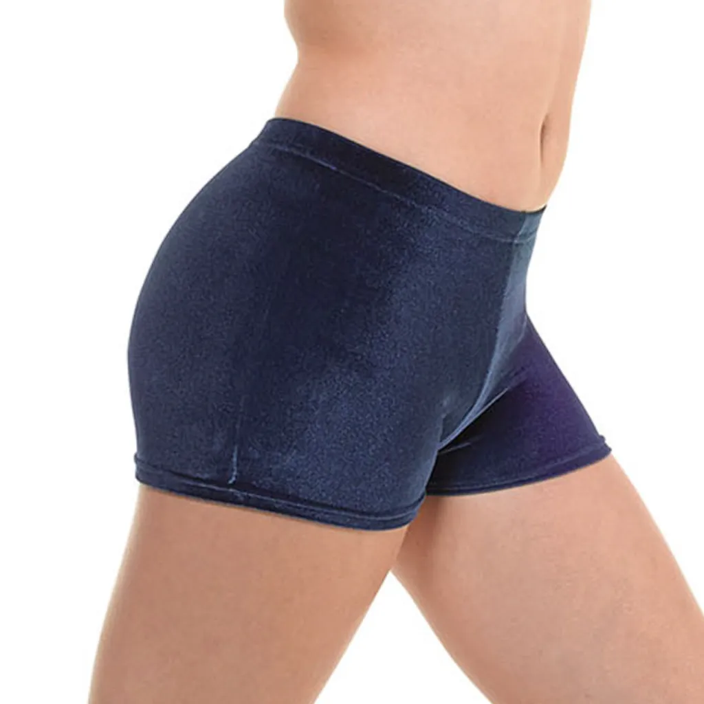 SALE - SMOOTH VELVET HIPSTER MICRO SHORTS - ROYAL - SIZE 4