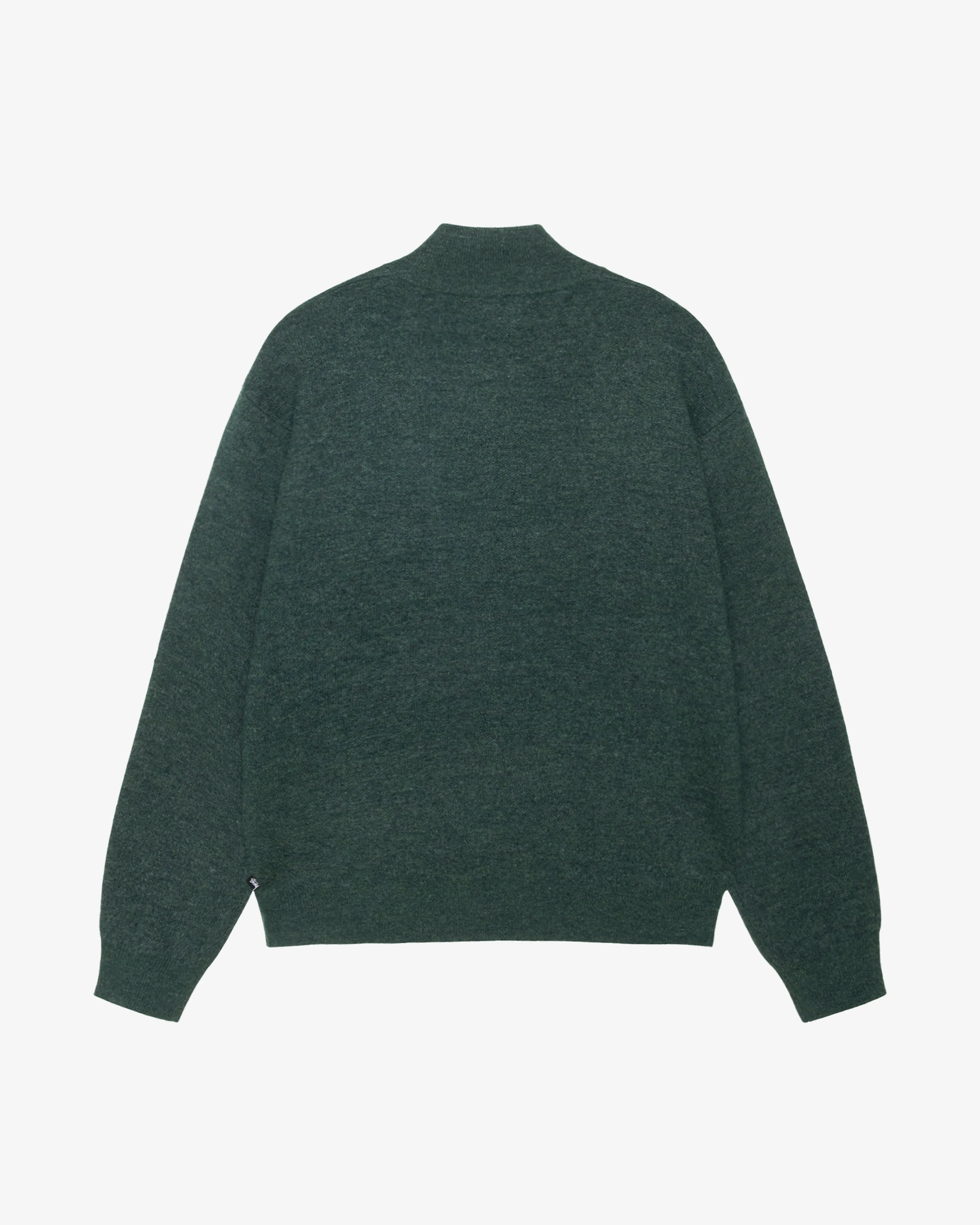 Stüssy - Men's Half Zip Mock Neck Sweater - (Dark Green)