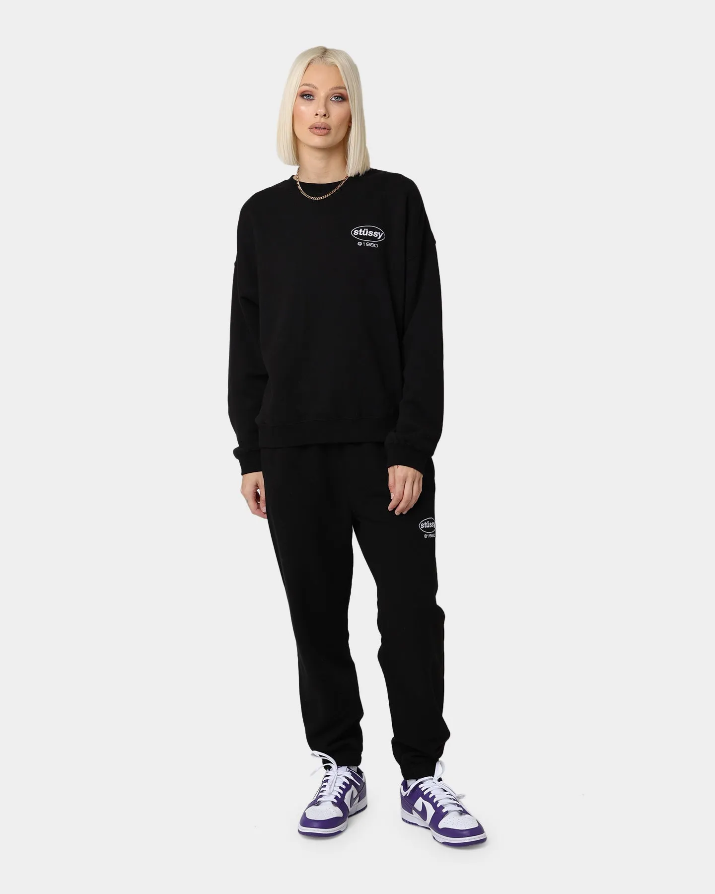 Stussy Women's Soul Fleece Track Pants Black