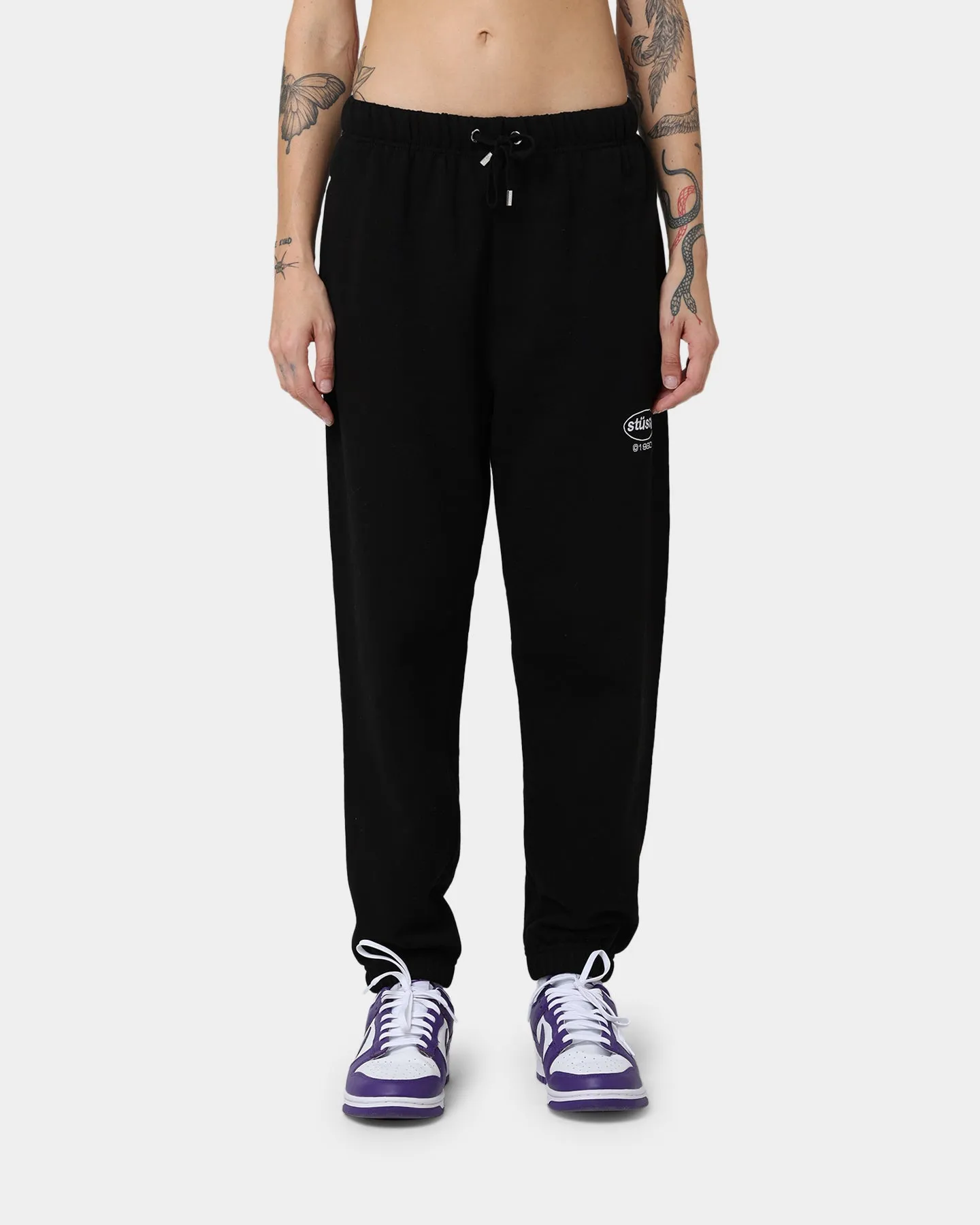 Stussy Women's Soul Fleece Track Pants Black