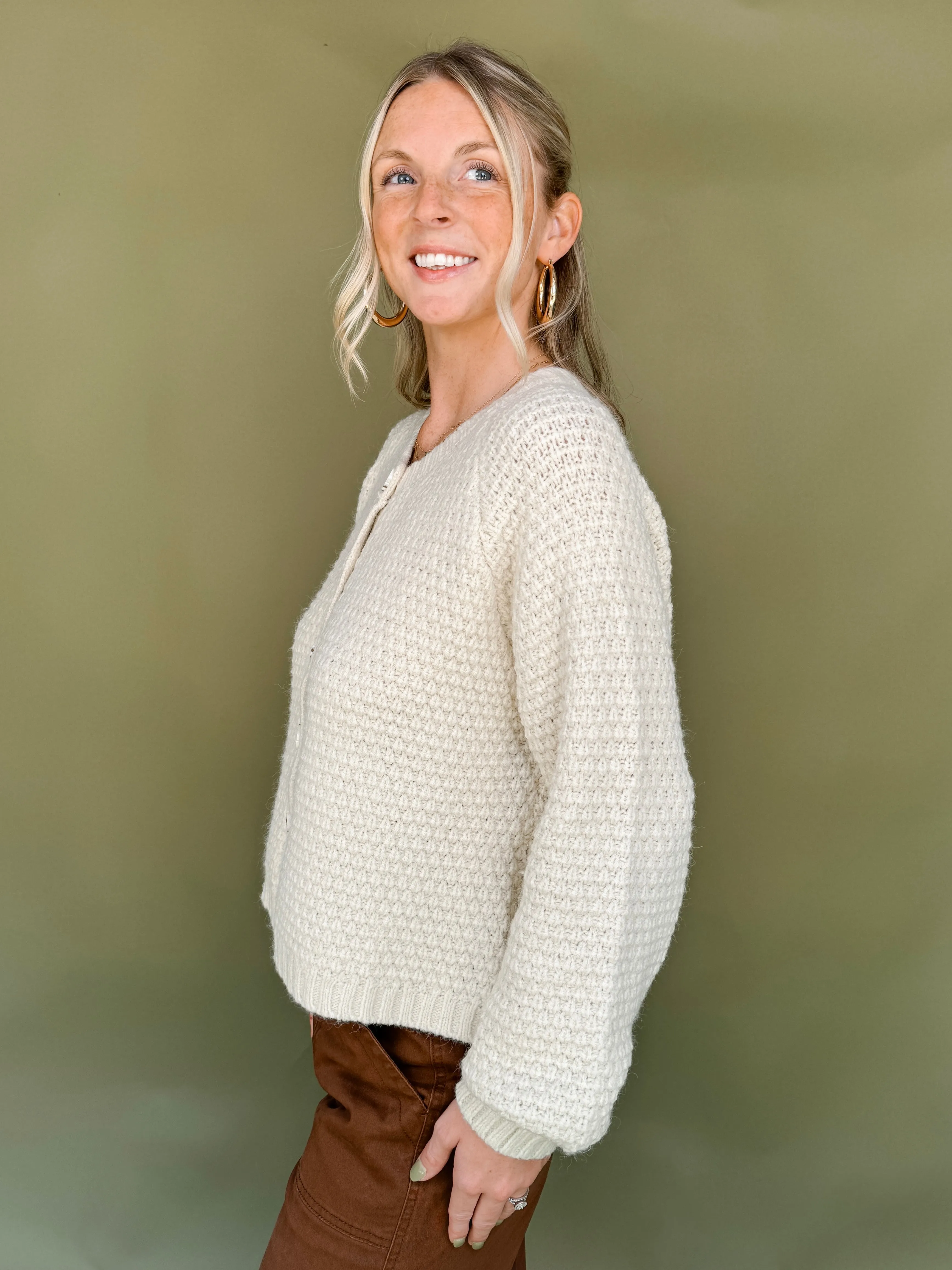 Sydnee Raglan Puffed Cardigan