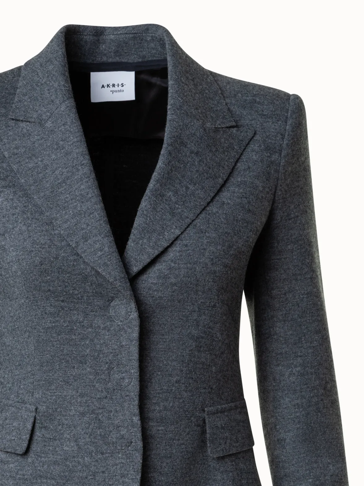 Welted Wool Jersey Jacket