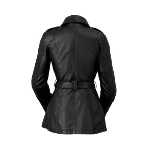 Whet Blu Women's Luxe Lambskin Leather Trench Coat