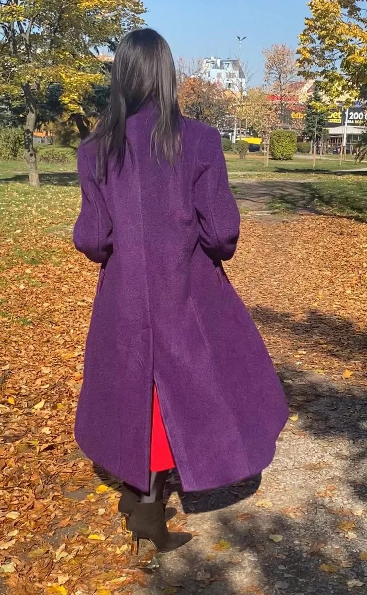 Winter Fur Purple Coat ERIN ON SALE