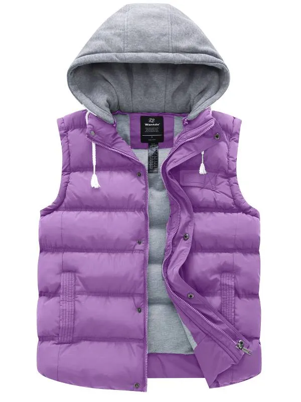 Women's Quilted Puffer Vest with Hood