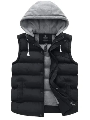 Women's Quilted Puffer Vest with Hood