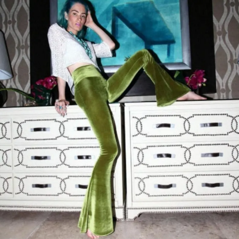 Y2k Velvet Flared Pants